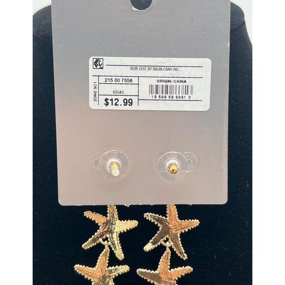 Sugarfix By Baublebar Pink Rhinestone Starfish Drop Earrings Nickel Free - Picture 3 of 6